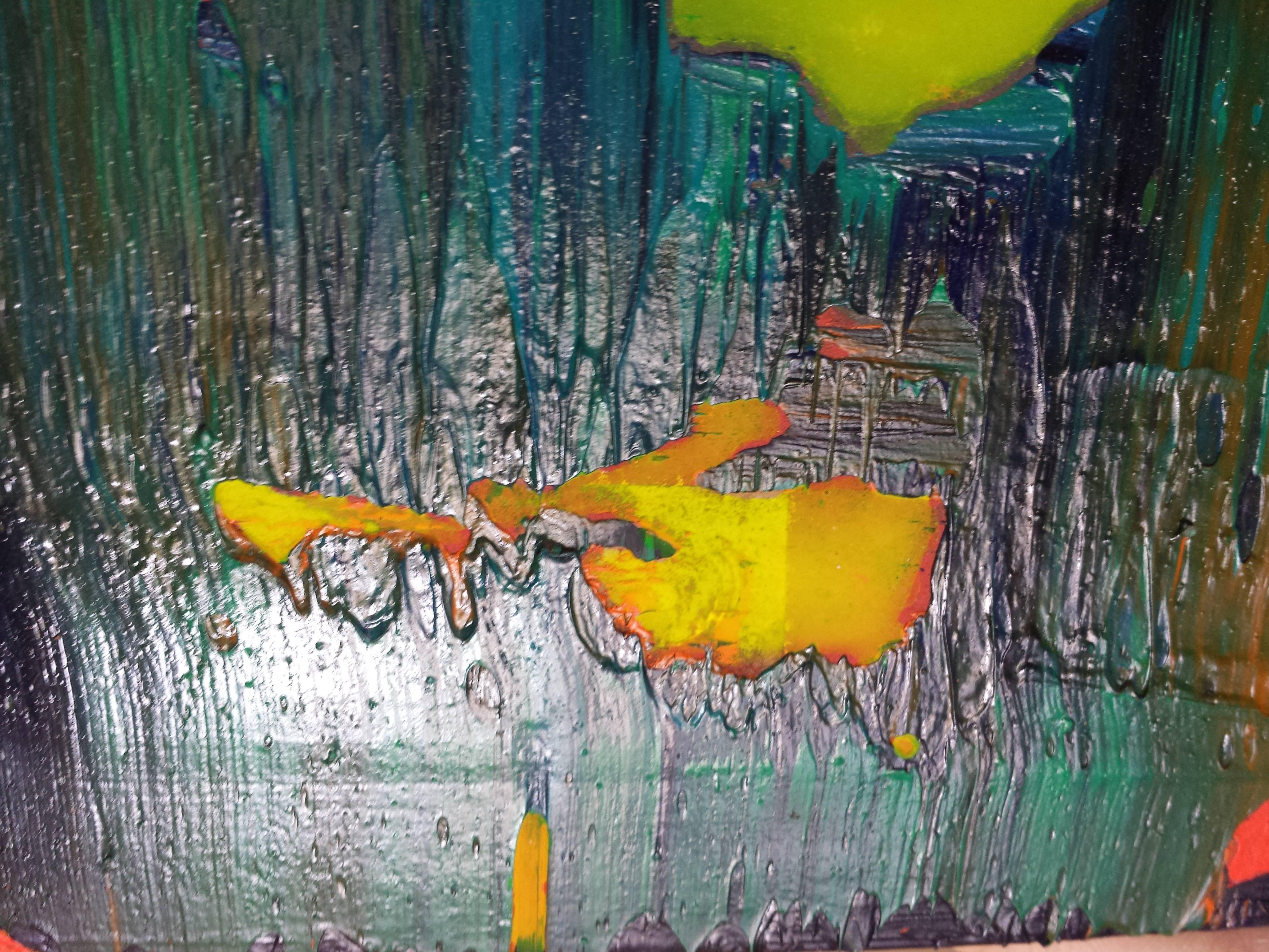 Alla deriva - Abstract Painting Blu di Mirtha Moreno