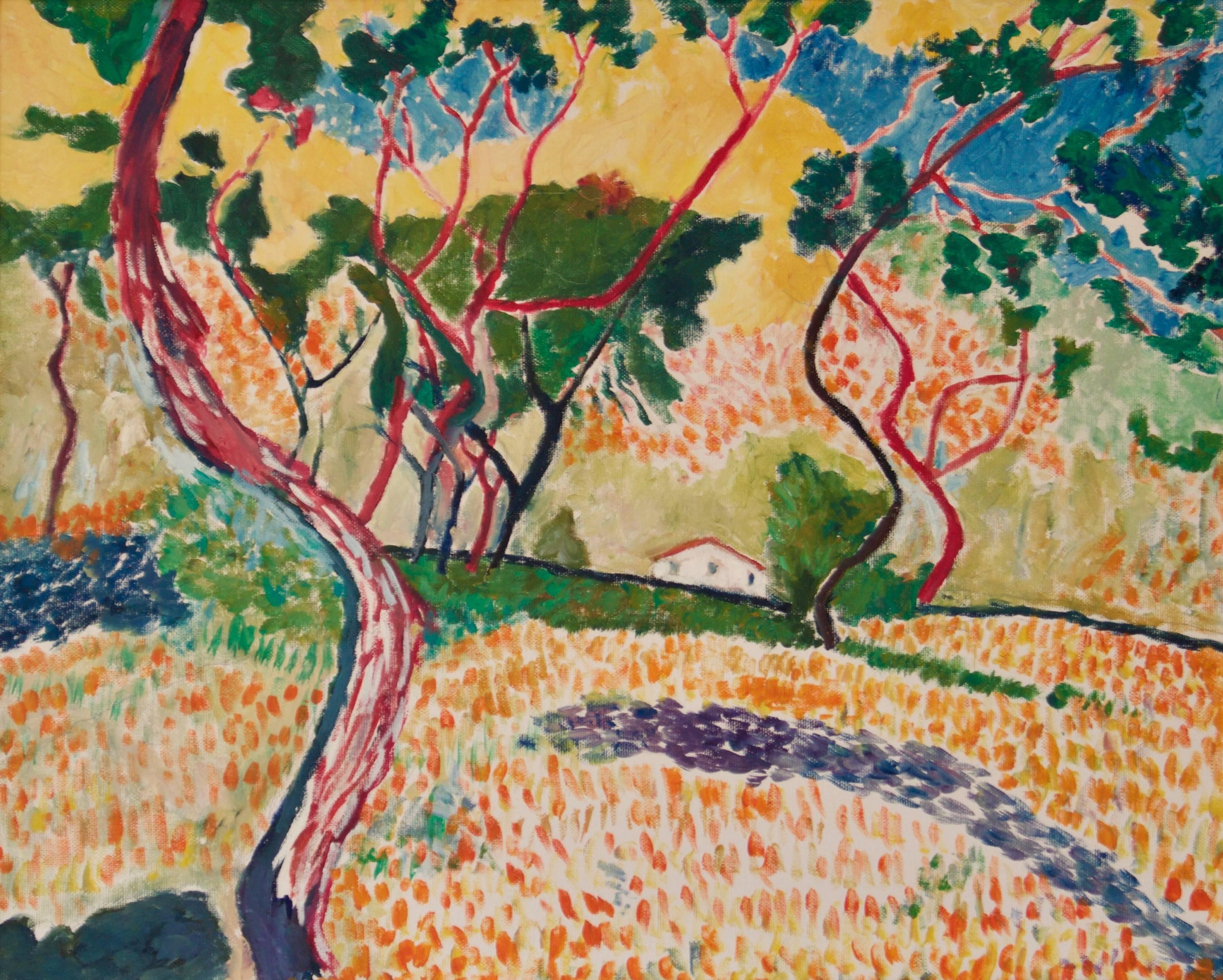 Edwin Mendoza Landscape Painting - Impressionist Countryside
