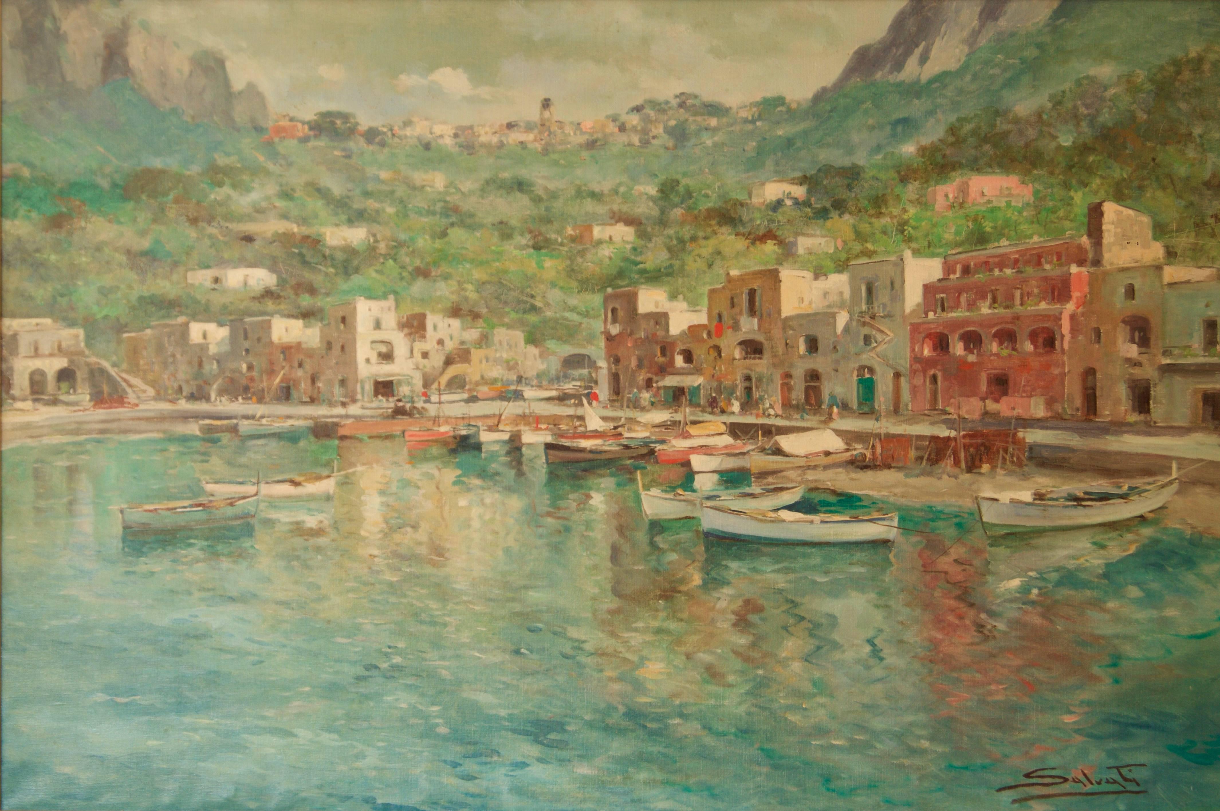 Giuseppe Salvati Landscape Painting - Capri