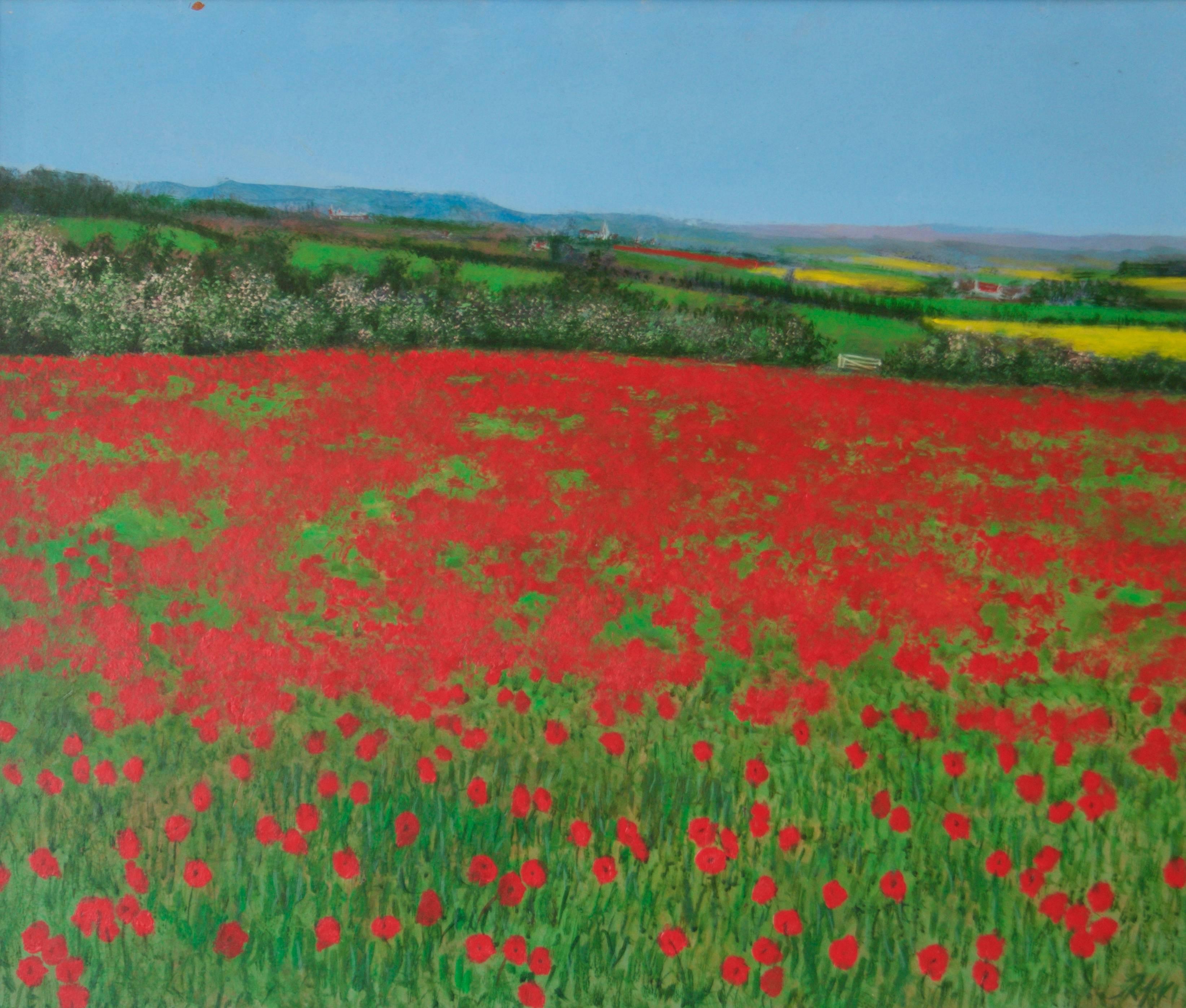 William Henry Innes Landscape Painting - Poppy Fields