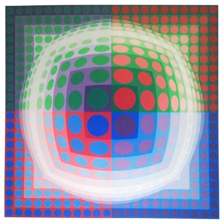 Victor Vasarely Abstract Print - Vega, hand signed and numbered