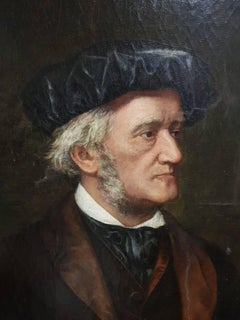 19th Century Academic  French School Portrait of composer  R.Wagner 