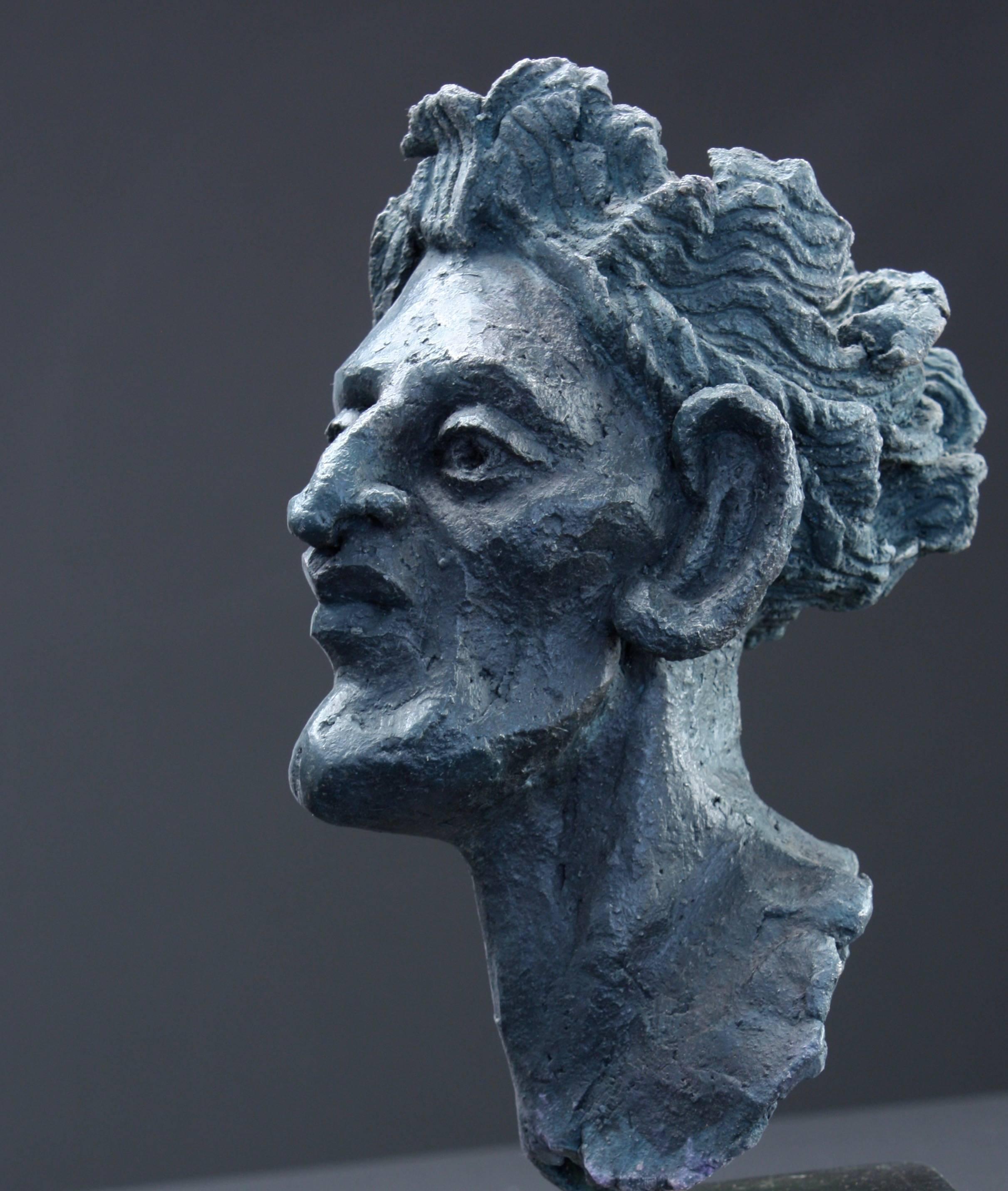 Figurative Sculpture Francine Auvrouin - Visage IV