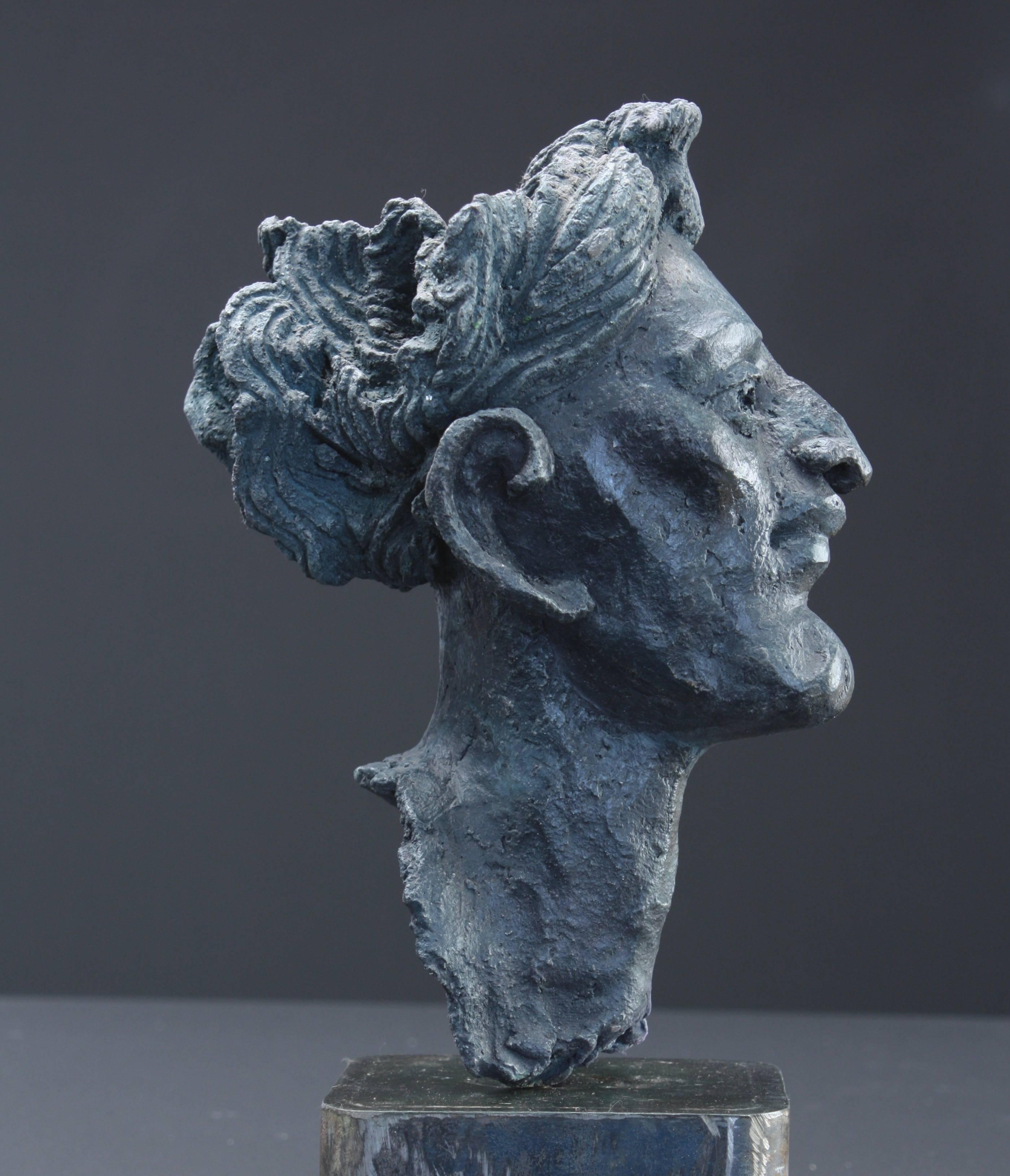 Visage IV - Contemporain Sculpture par Francine Auvrouin