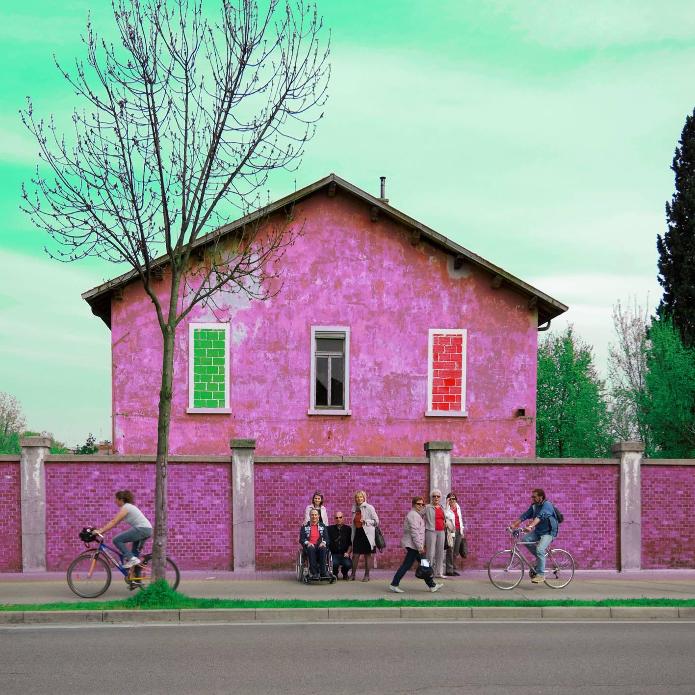 The Series Ricolora la tua vita is a project that last over 10 years, day and night, summer or winter, which the artist follow the daily life in front of this old abandoned Police Station in a small town in Italy. 
Over 20,000 photos taken during