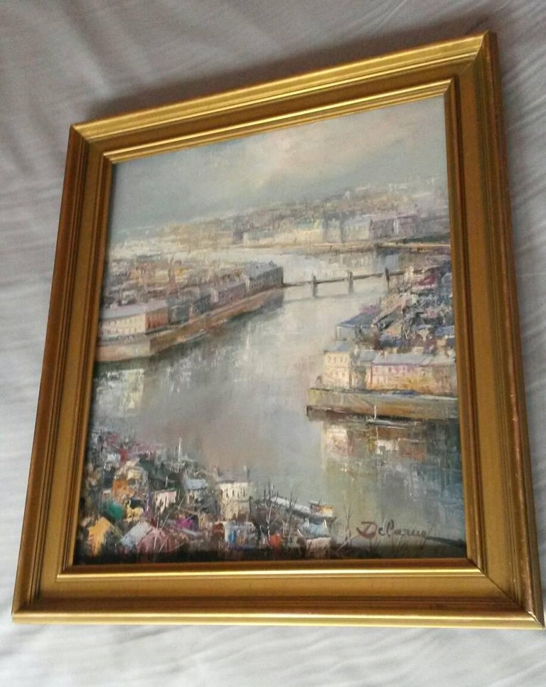 Lucien Delarue French Rice Gauche Oil Painting By Lucien Delarue