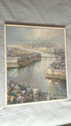 Olio di riso francese Gauche Pittura di Lucien Delarue,