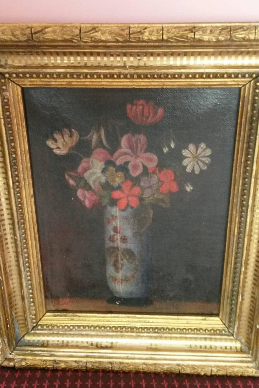 19th Cent  French Still Life by E.Ferté - Painting by Unknown