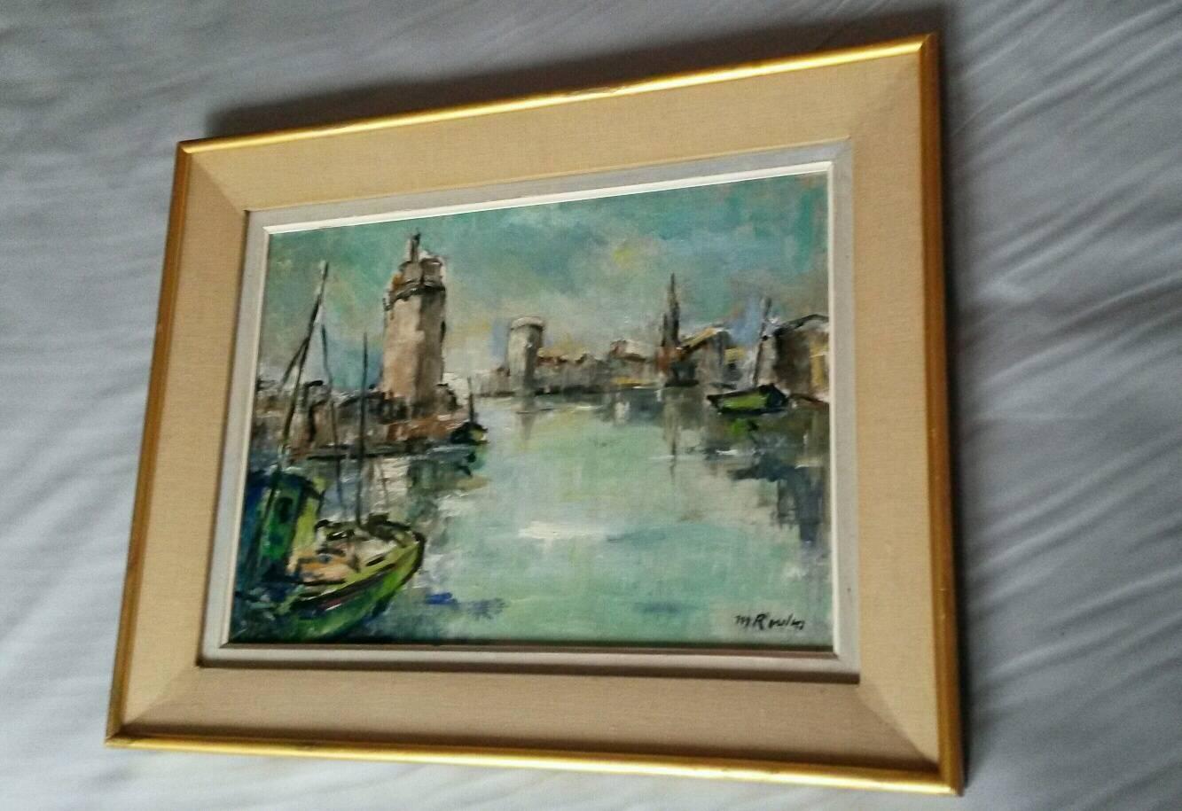 Unknown Landscape Painting - French Post Impressionist Marina  Painting by Rossini
