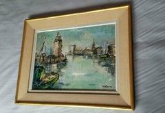 French Post Impressionist Marina Painting by Rossini