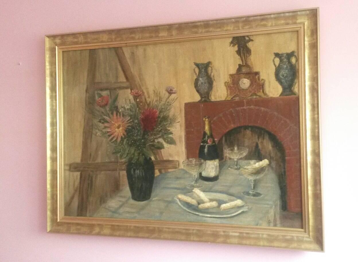 French Post Impressionist Still Life by G.Lesmele, Paris 1930's 1