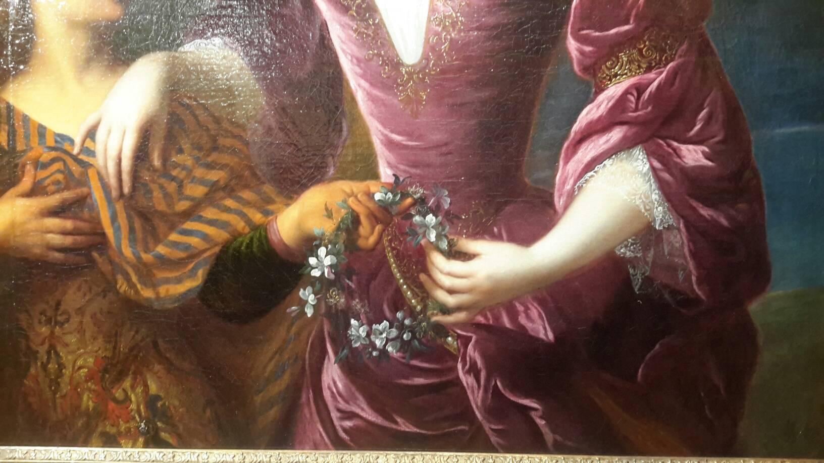 Porträt der Marquise Louise Catherine de Crussol d'Uzès (Alte Meister), Painting, von François Le Troy