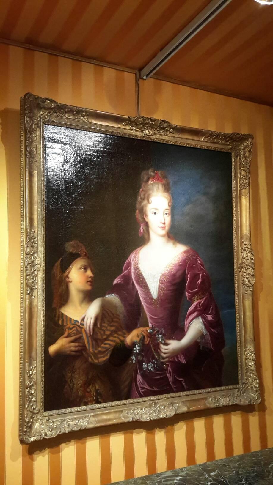 Porträt der Marquise Louise Catherine de Crussol d'Uzès – Painting von François Le Troy