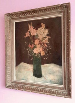 Antique Nature Morte Vase des Fleurs 