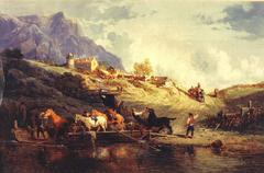 Ferrying Livestock across an Alpine Stream