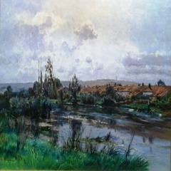 Le village au bord de la riviere