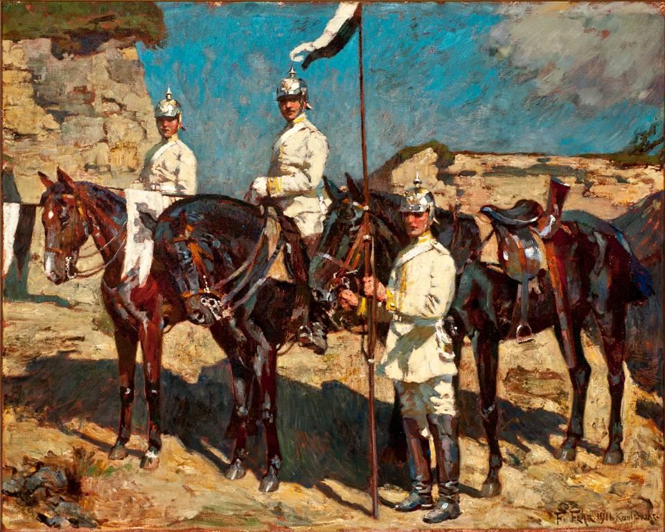 Friedrich Fehr Still-Life Painting - German Army Scene in North Africa, World War I