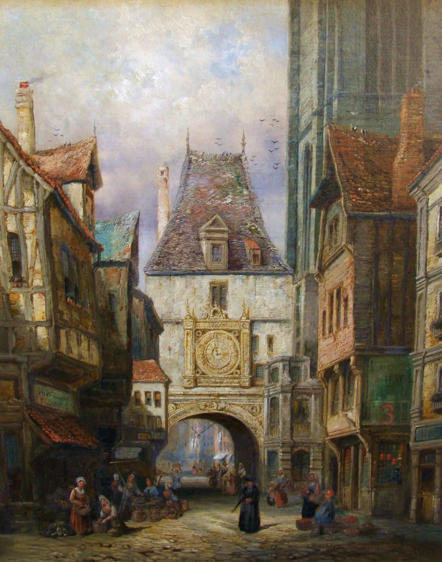 Henri Schäfer Still-Life Painting - Tour de l'Horloge du Auxerre