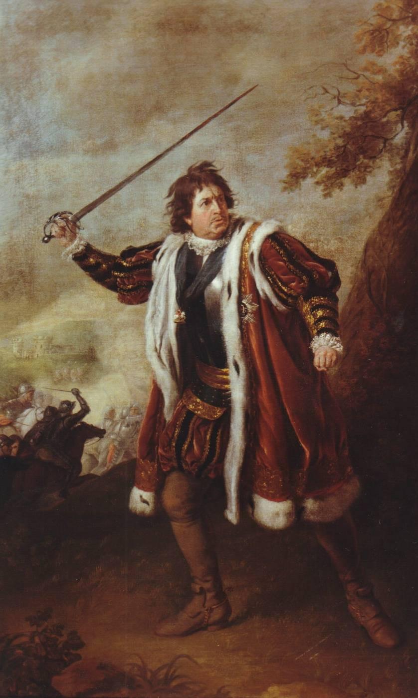Nathaniel Dane-Holland Portrait Painting - Portrait of David Garrick as Richard III (Act 5)