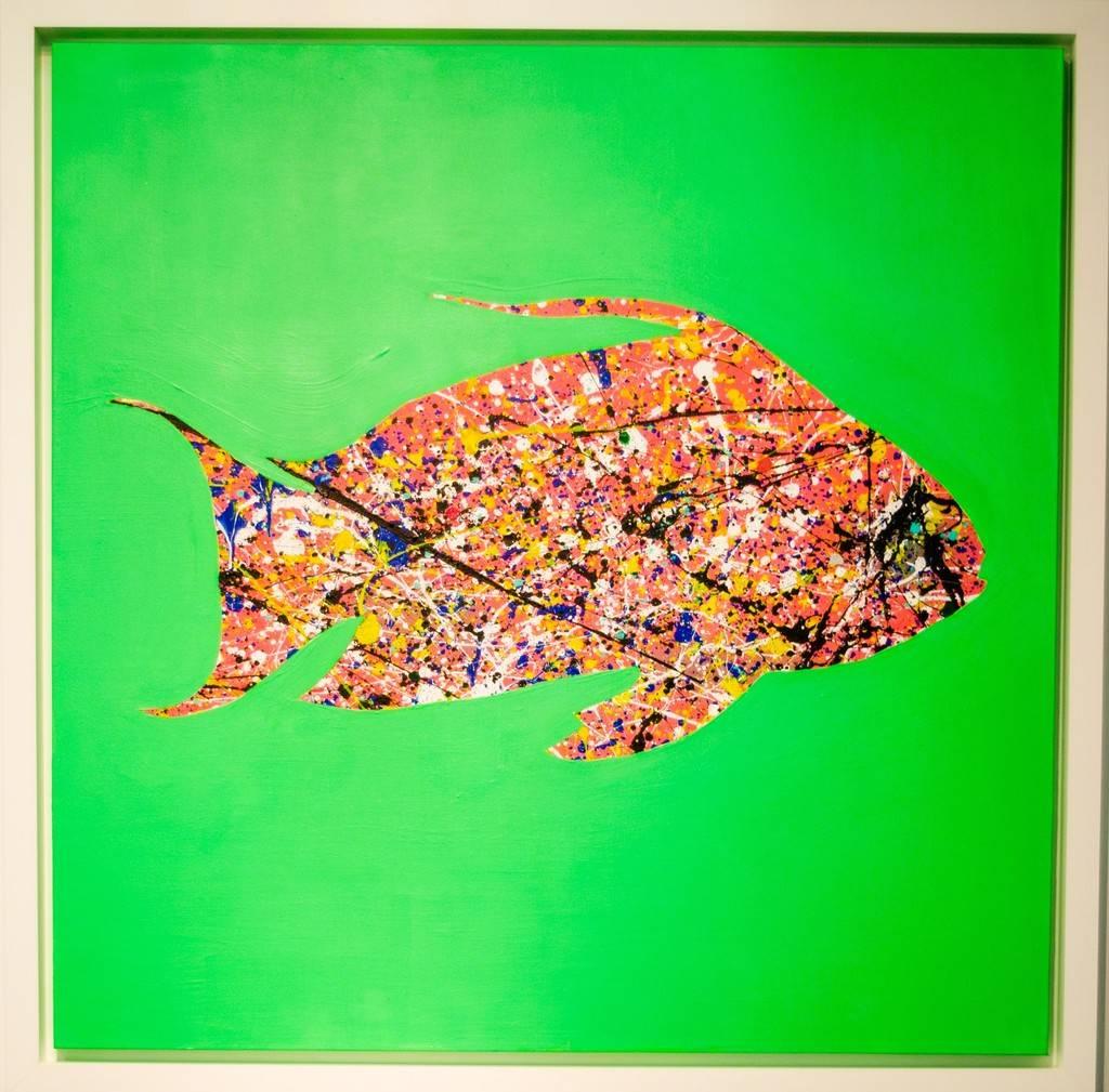 Adrien Brody Animal Painting - Dropfish (Green)