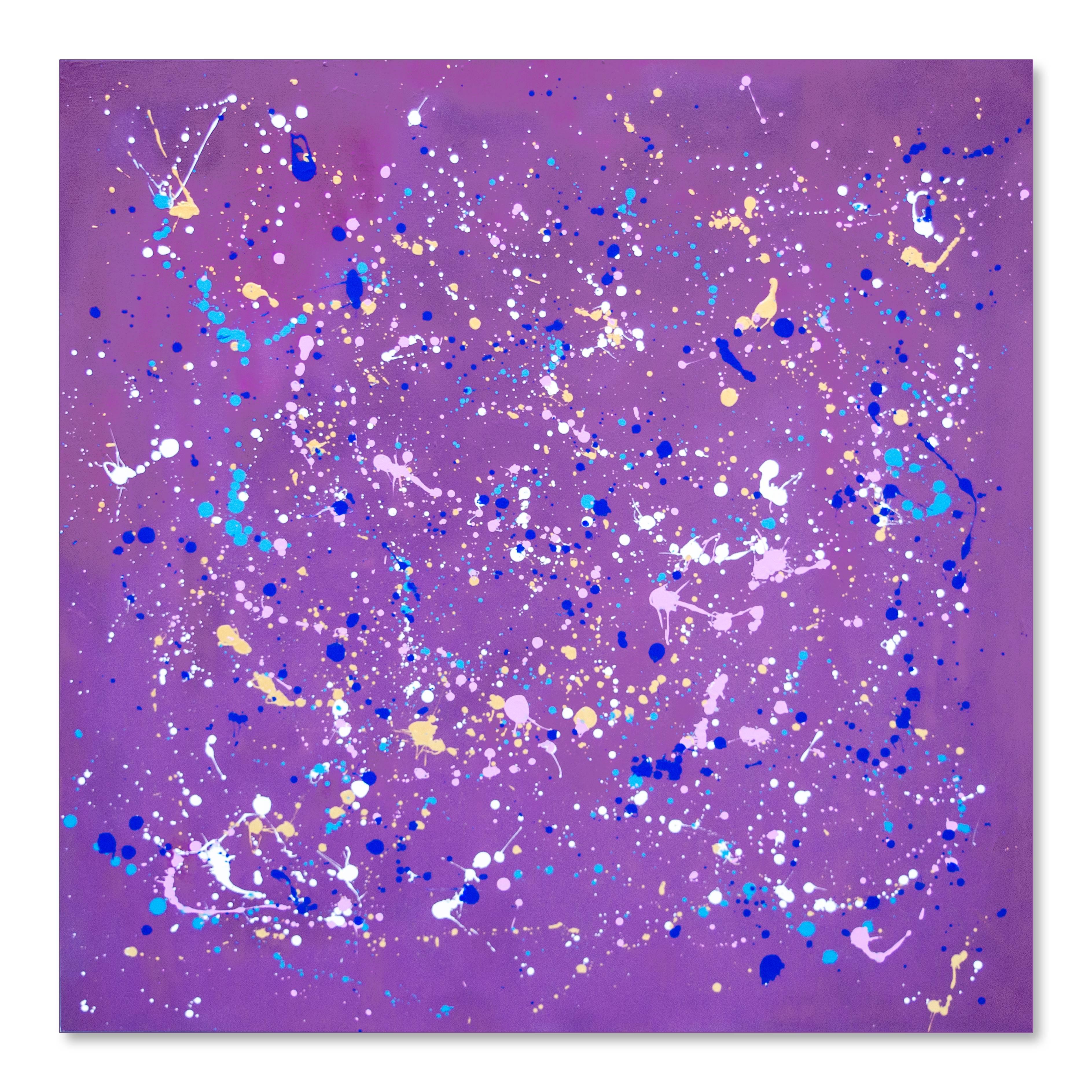 Lauren Benrimon Abstract Painting - Purple Pollock