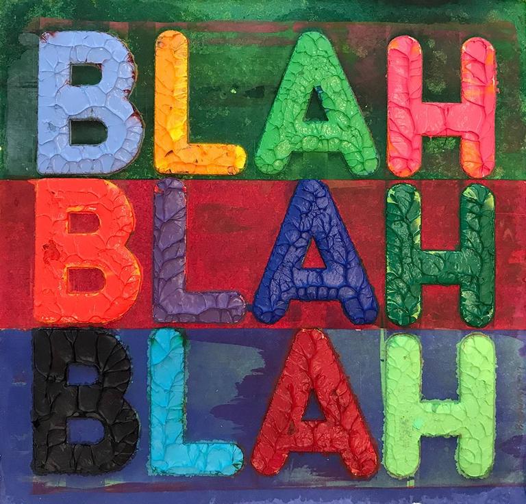 Blah Blah Blah, 2016, by Mel Bochner