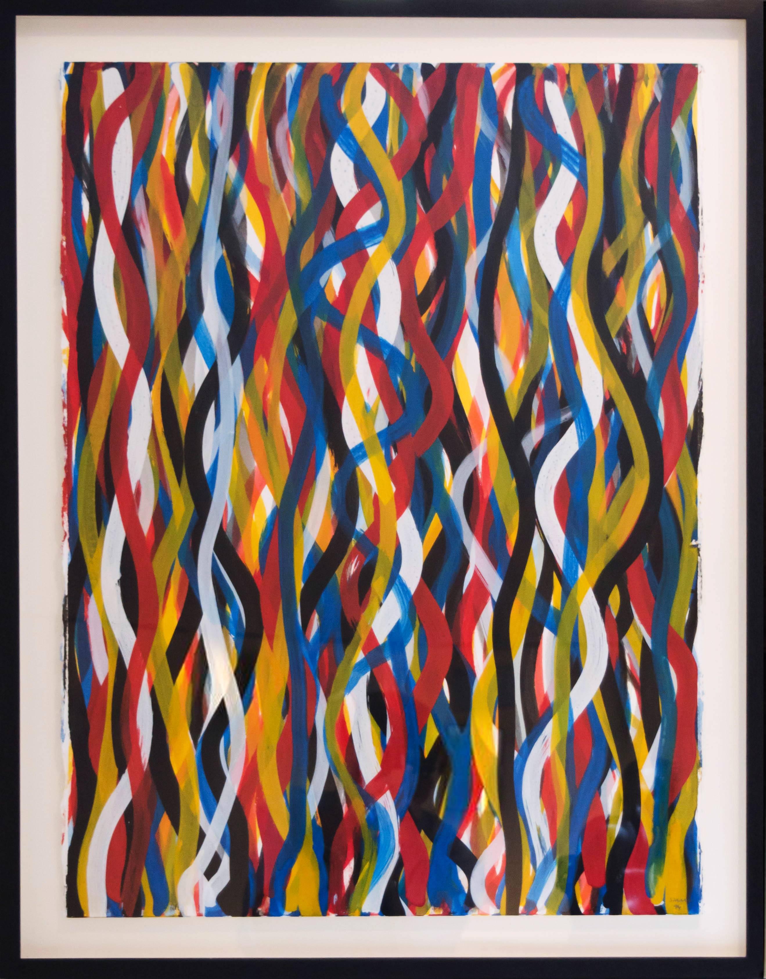 Sol LeWitt Abstract Painting - Wavy Lines