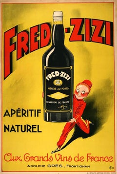Fred-Zizi Aperitif Vintage Poster
