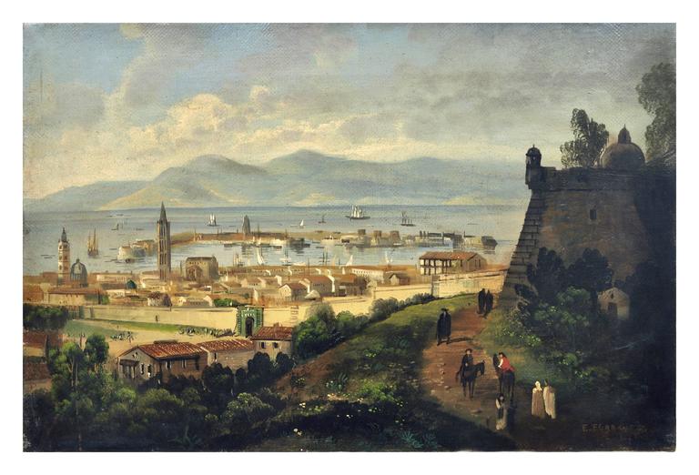 Ettore Ferrante Landscape Painting - MESSINA