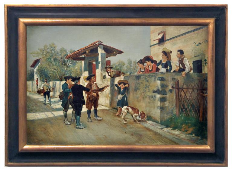 Angelo Granati Figurative Painting - SERENADE