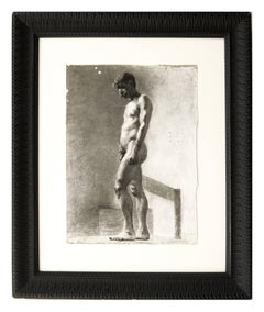 Antique DRAWING OF NAKED MAN