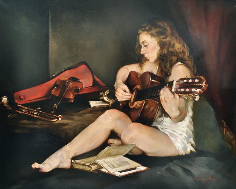 THE GUITAR - Painting by Francesca Strino