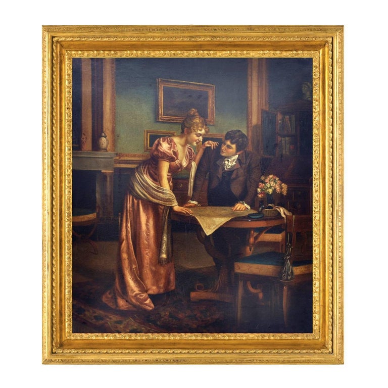 Ciro De Rosa Figurative Painting - ROMANTIC READINGS