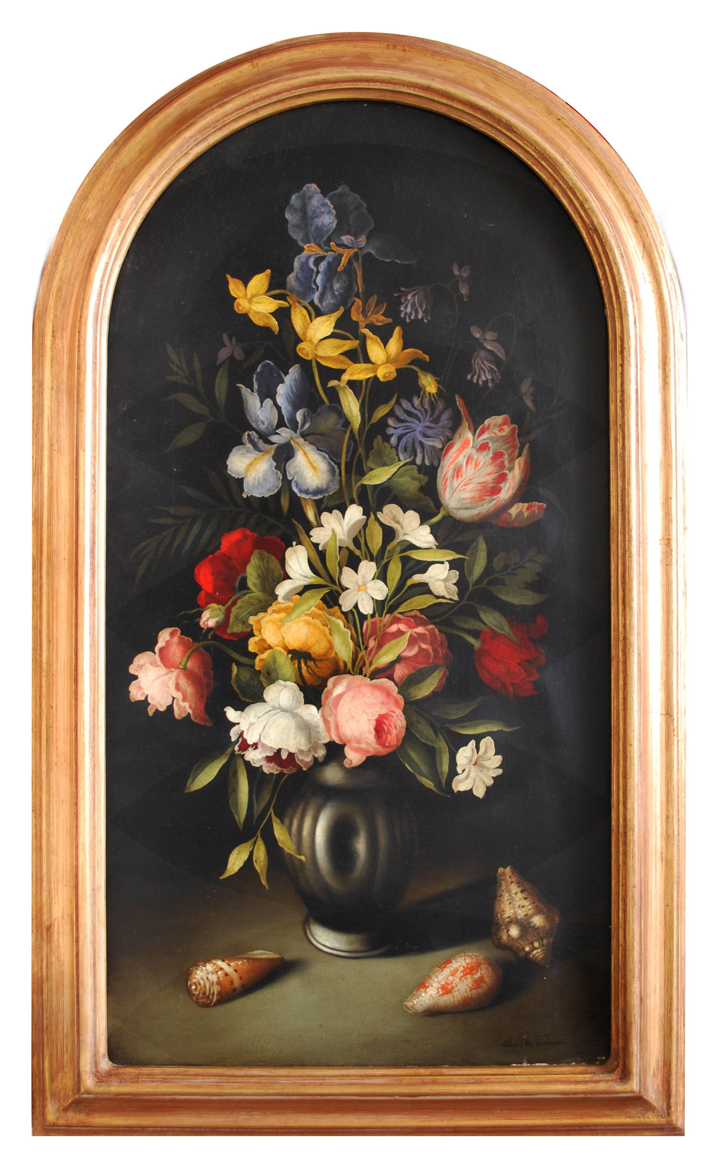 Carlo De Tommasi Still-Life Painting - FLOWERS