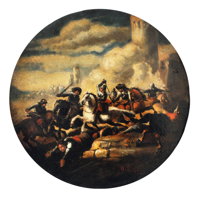 Antonio Savisio Figurative Painting - LAND BATTLE