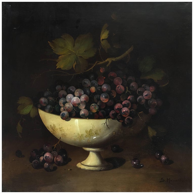 Salvatore Marinelli Still-Life Painting - THE BLACK GRAPE