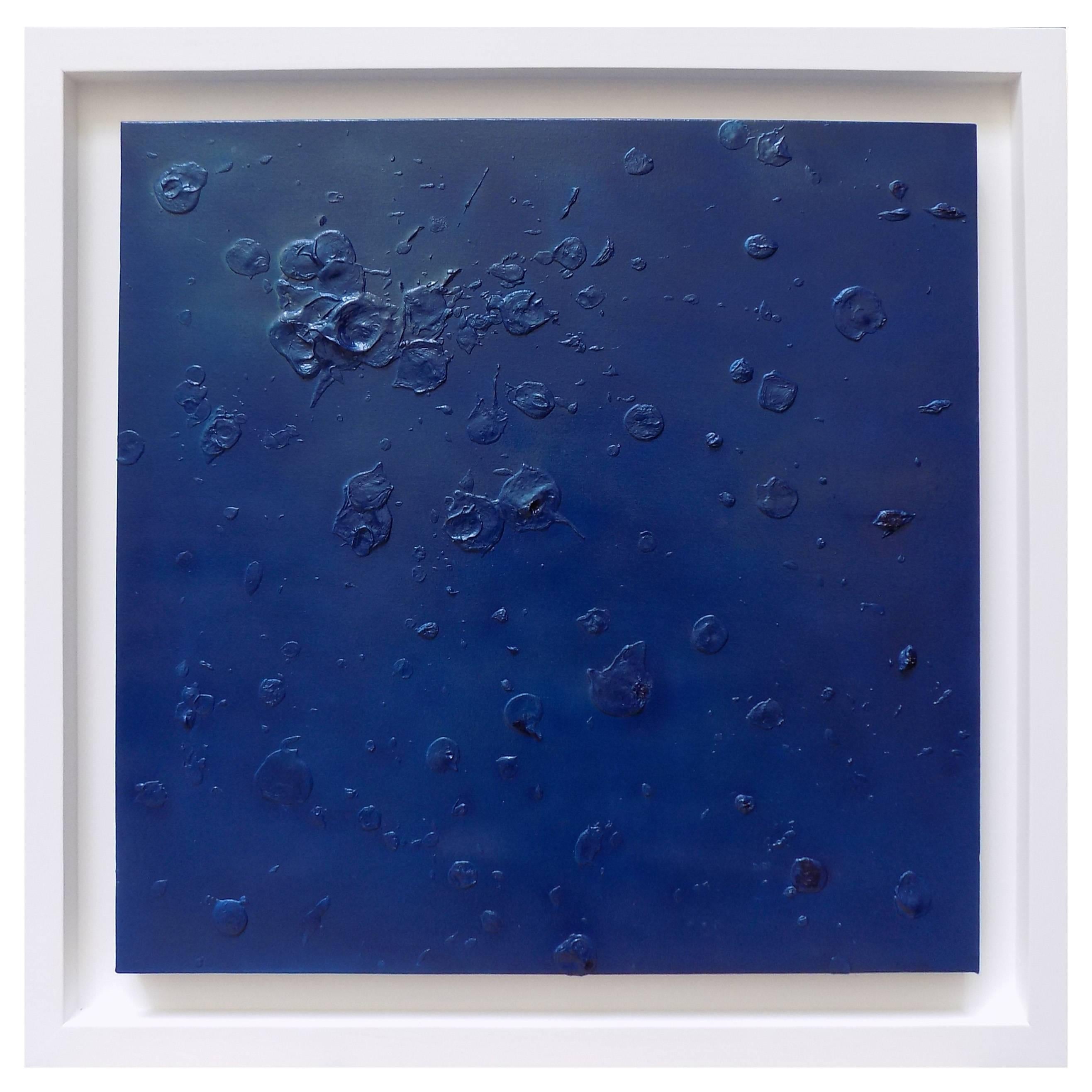 Massimo Caiafa Abstract Painting - BLUE BUBBLES