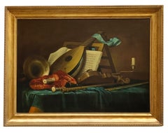 NATURALEZA MUERTA - Salvatore Marinelli - Óleo sobre lienzo. Pintura italiana