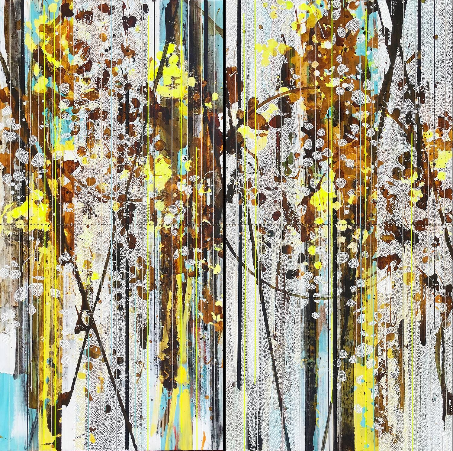 Nina Tichava Abstract Painting - You Are a Private Gold (Aspen)