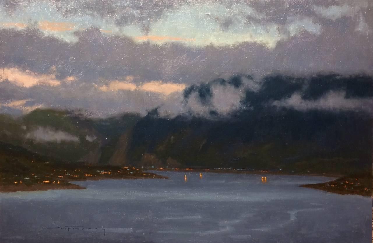 Warren Neary Landscape Painting - At the Lake House