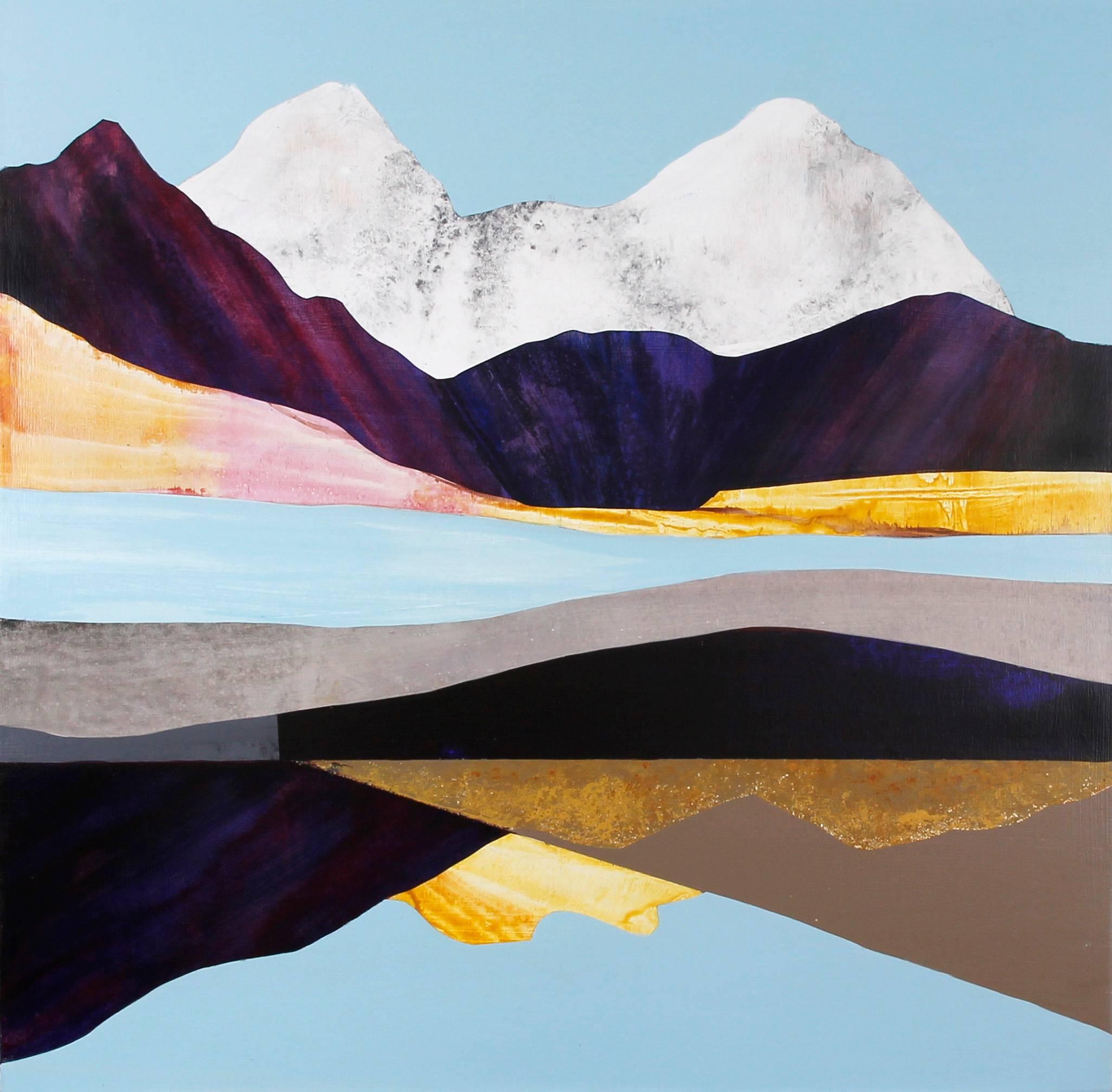 Sarah Winkler Landscape Painting - Spotting Snowcaps