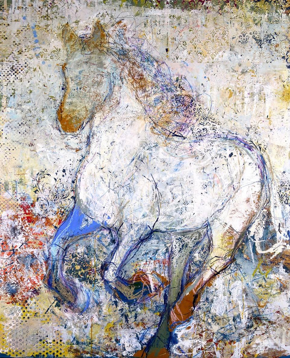 Jylian Gustlin Animal Painting - Equus 24