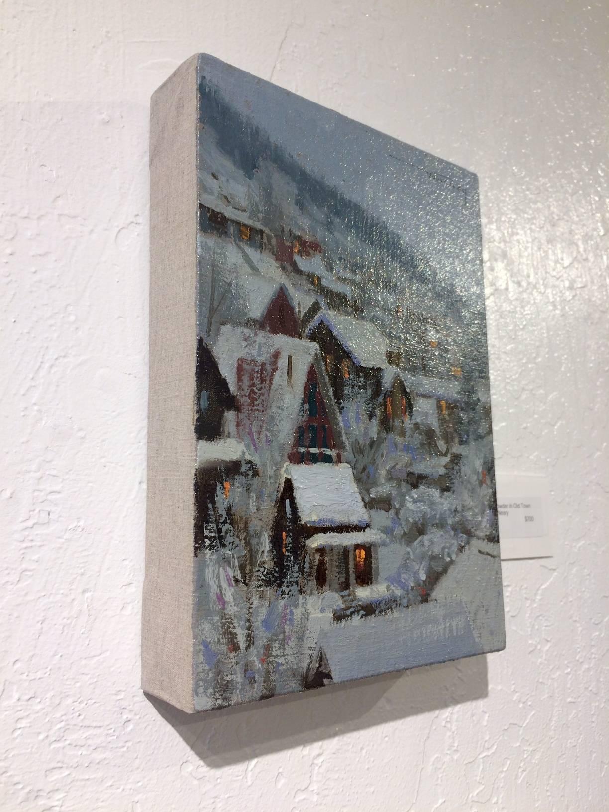 Fresh Powder in Old Town - Painting by Warren Neary