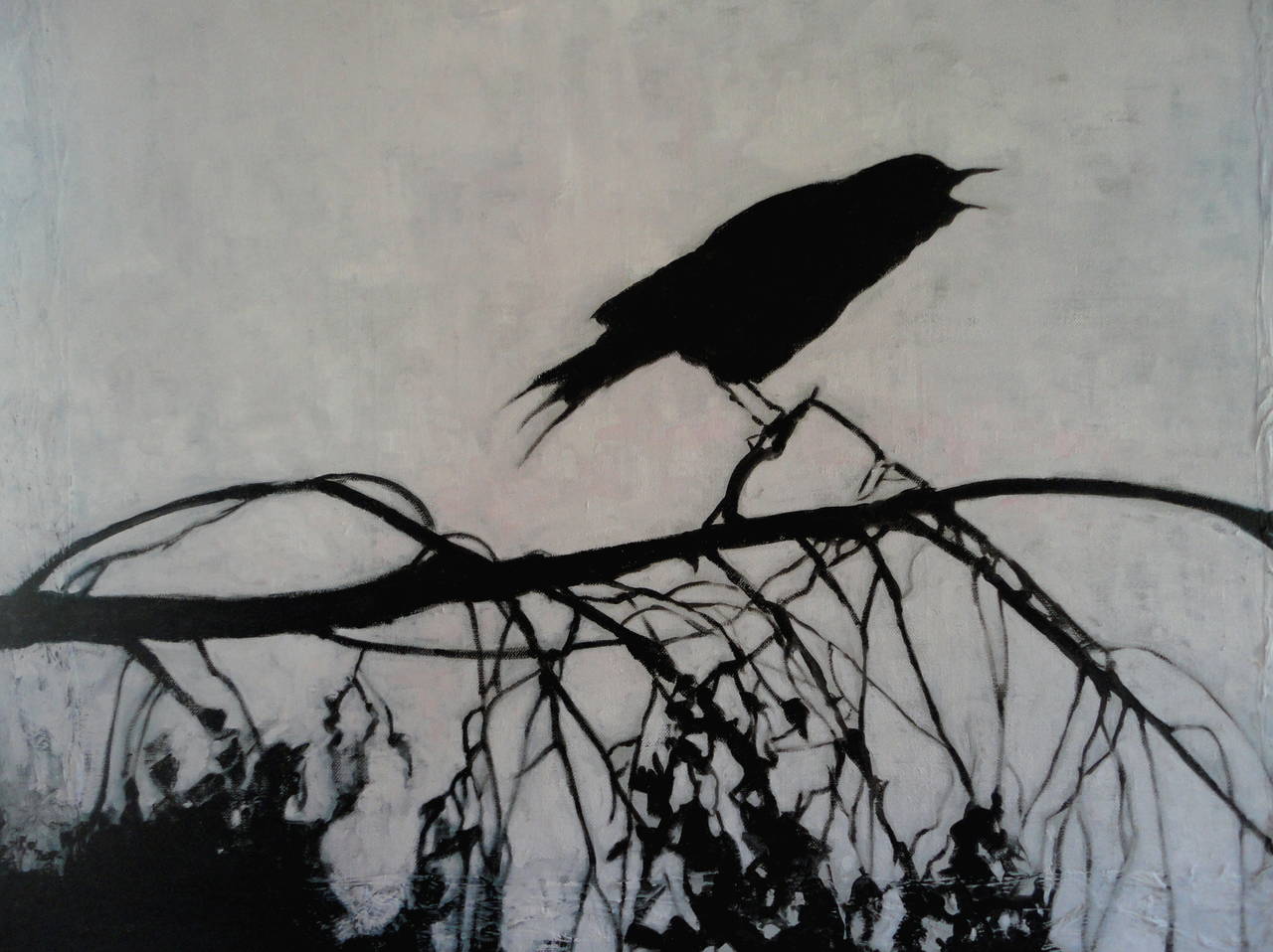 Crow crow crow - Painting by Brian Keith Stephens