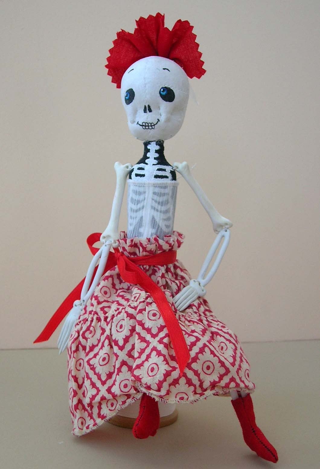 Skeleton Doll - Mixed Media Art by Margarita Hernández-Maxson