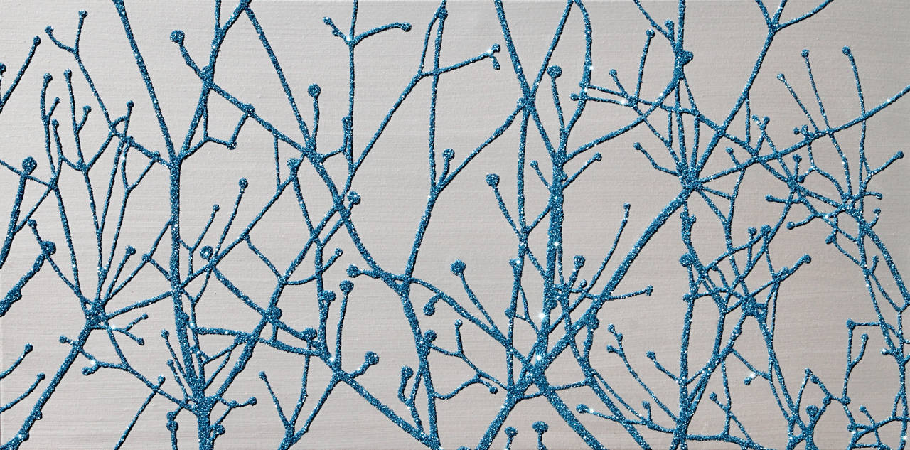 Ice Blue Winterberries - Painting by Camomile Hixon