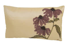 Cone Flower Silk Tafetta Pillow