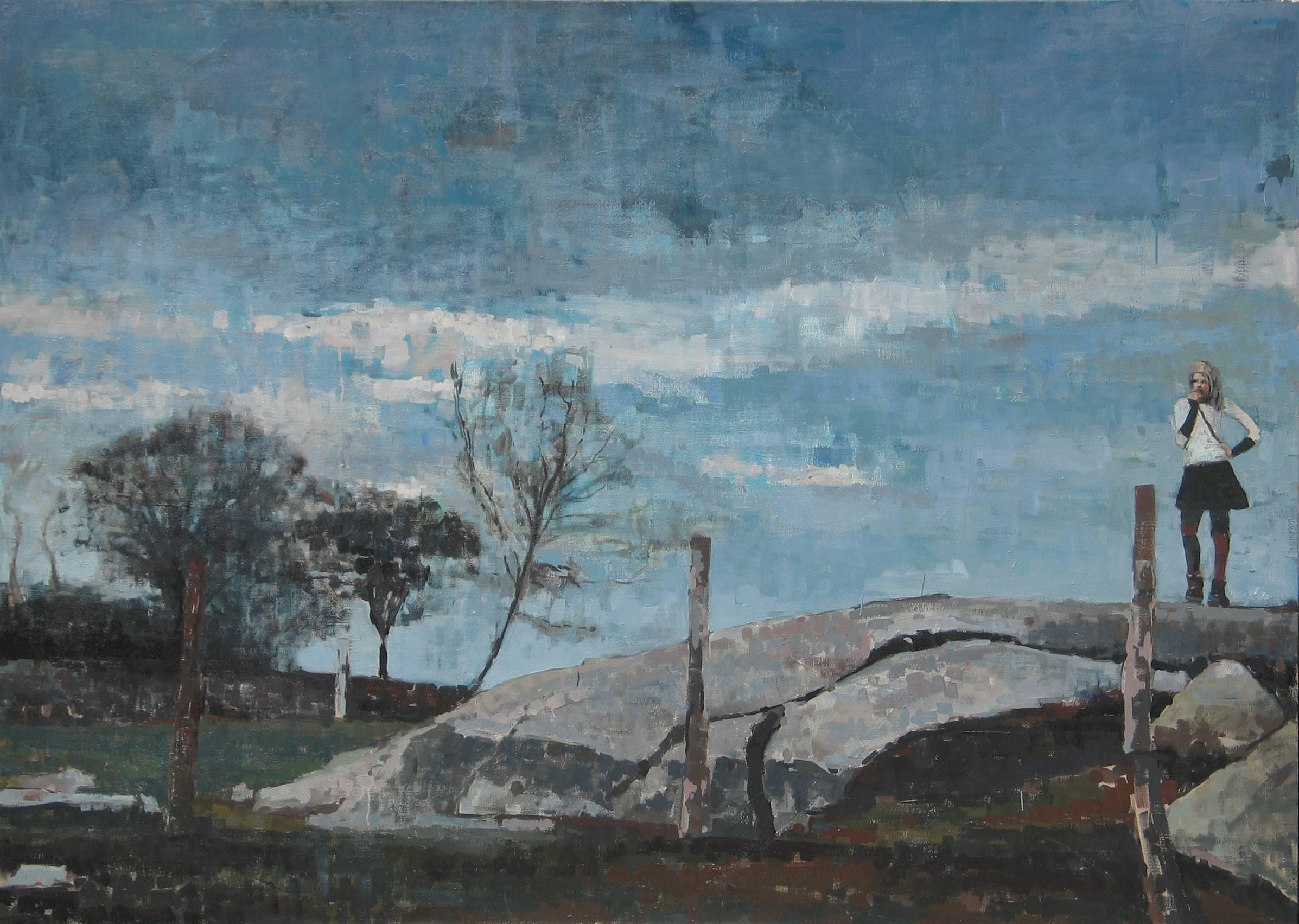 Brian Keith Stephens Landscape Painting - All the dreams, ( its time to say good bye )