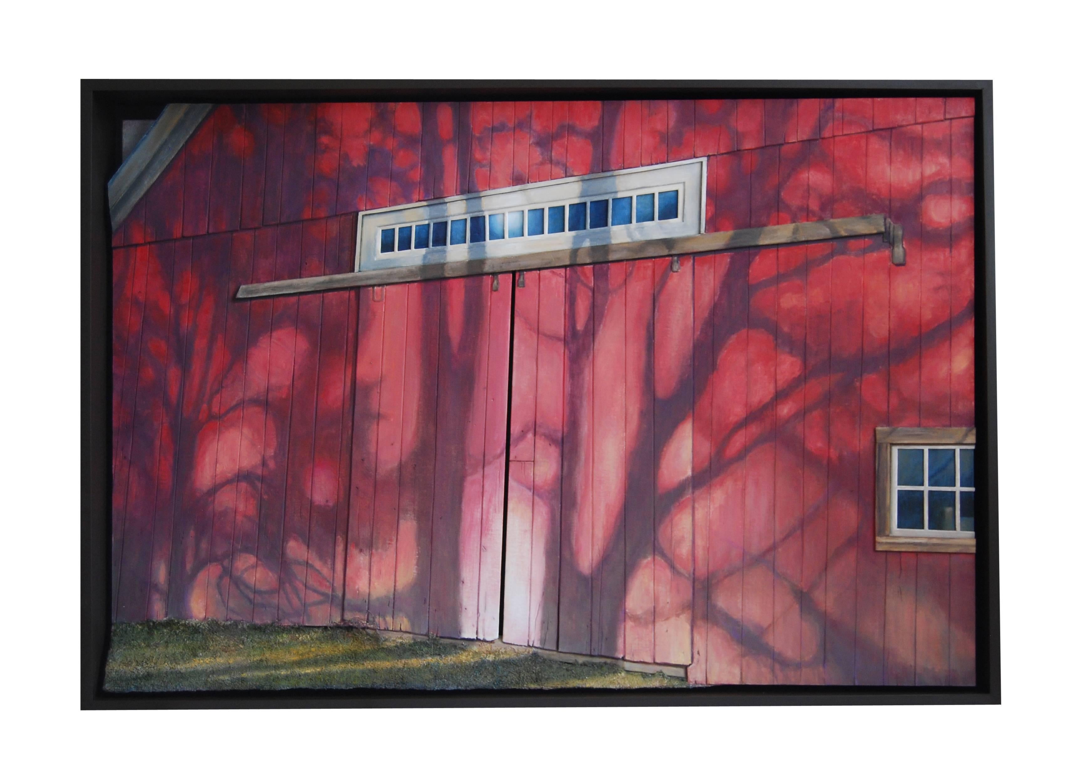Nancy Burgess Landscape Painting - Hickory Ridge Barn