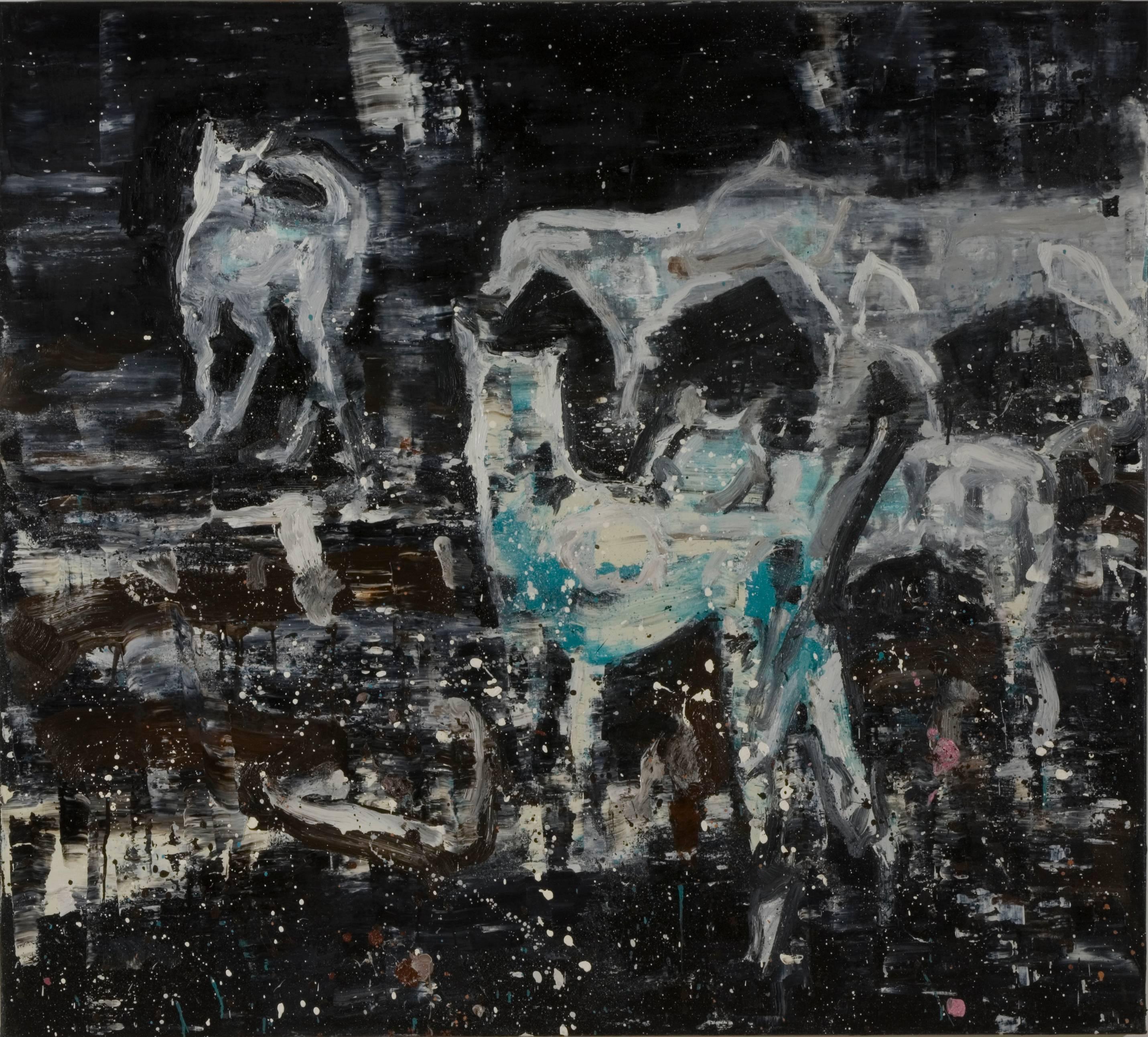 John Ancheta Abstract Painting - Dogs I